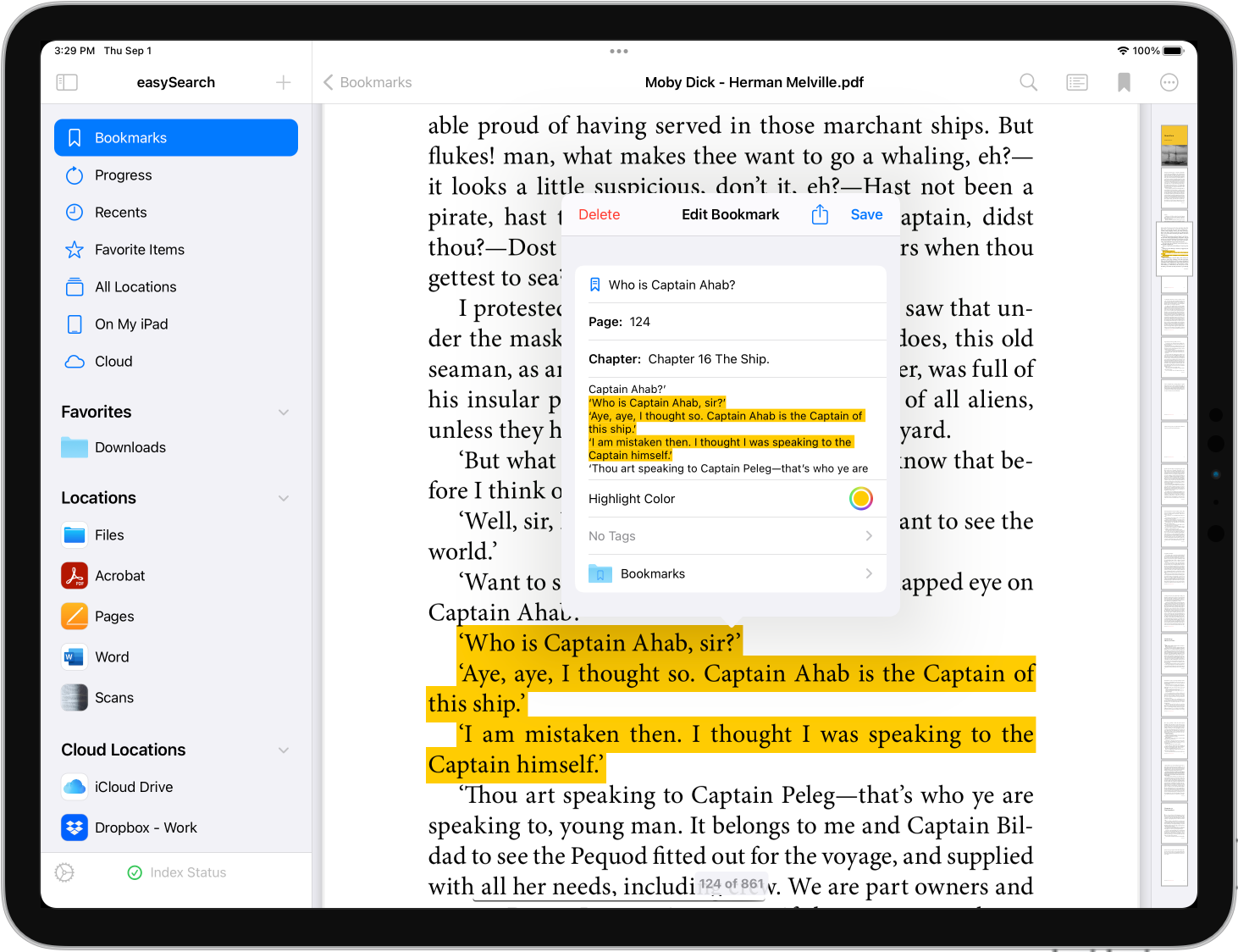 iPad - bookmarks
